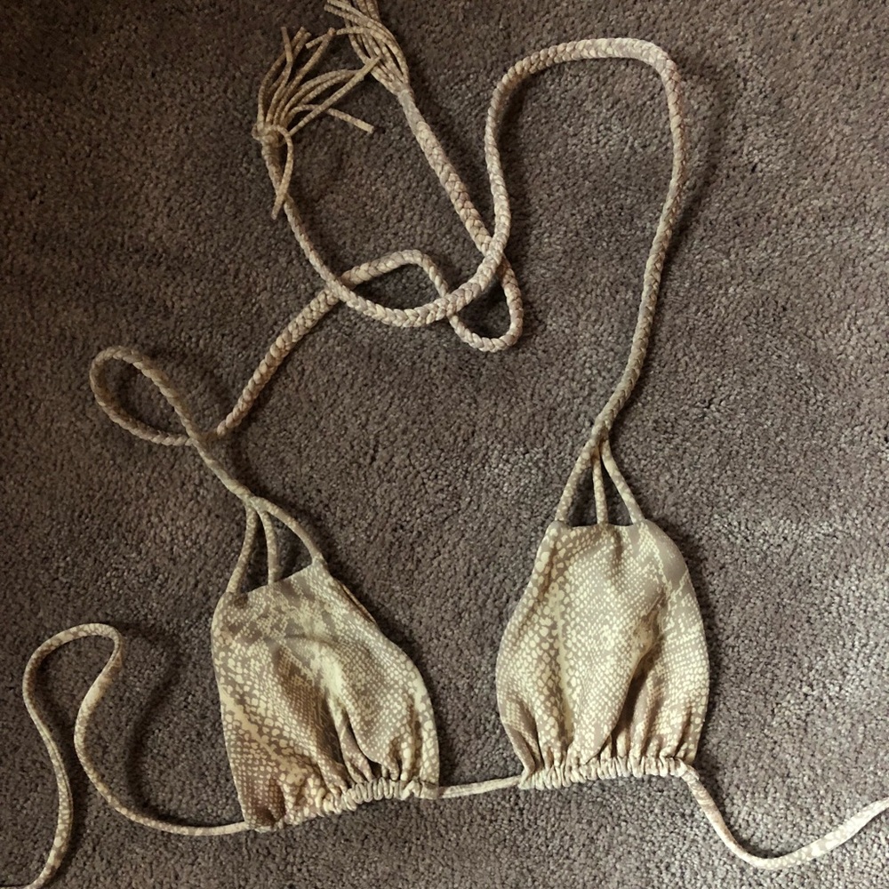 Tori Praver bikini top in Snake Naked